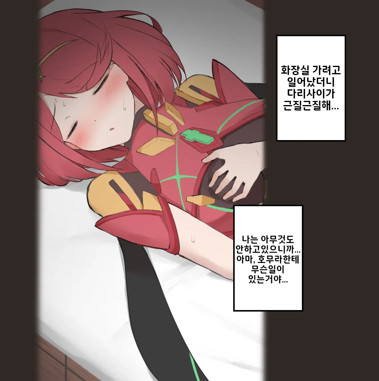 호무라랑 마주보고 자위